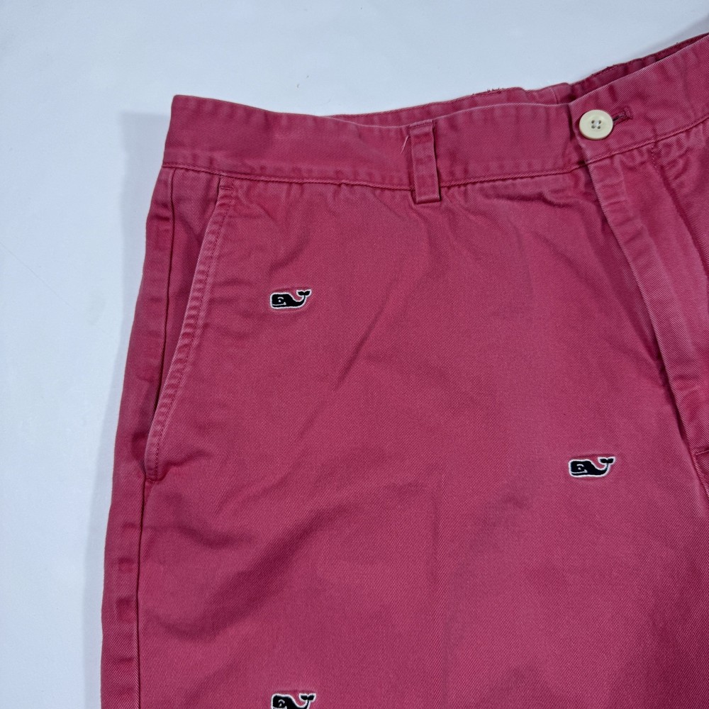 Vineyard Vines Breaker Shorts Mens Size 38 Pink All Over Whale Embroidery Preppy