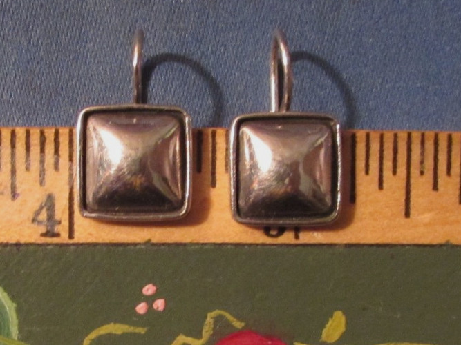 Vintage Signed Silpada Sterling Silver Dangle Drop Earrings 3/4 Inches