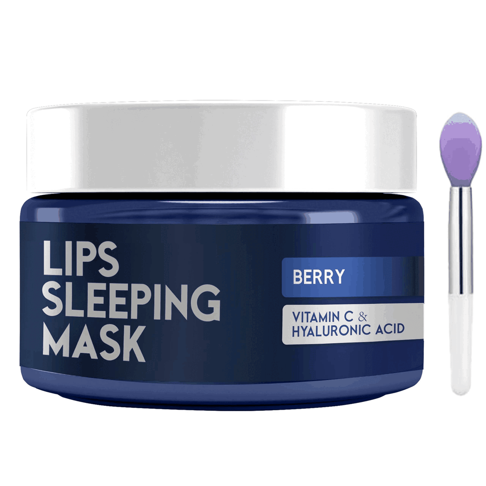 Lip Sleeping Mask with Hyaluronic Acid Vitamin C Nourish Hydrate Balm Berry-image