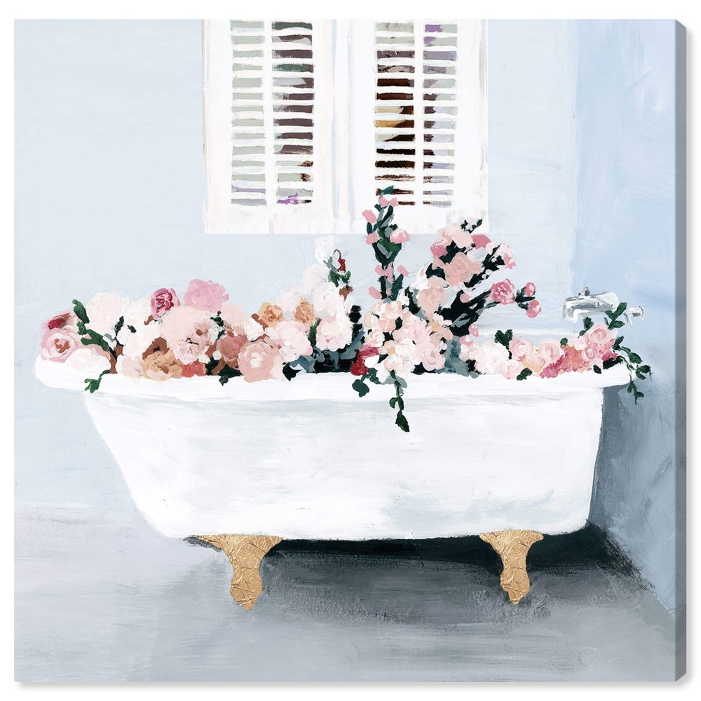 Oliver Gal Floral Tub Square Canvas Wall Art Prints