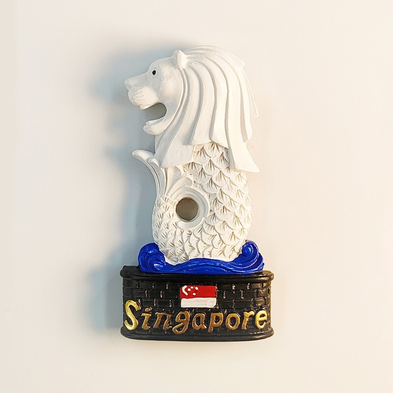 Singapore Merlion Park Tourist Gift Souvenir 3D Resin Refrigerator Fridge Magnet
