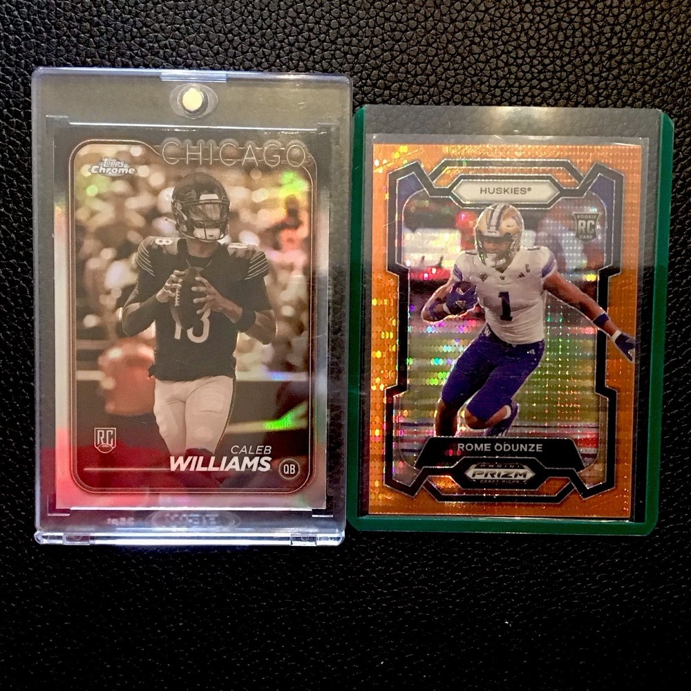 Bears Rookie Lot🐻 Caleb Williams Refractor Sepia + Rome Odunze Color Match /49