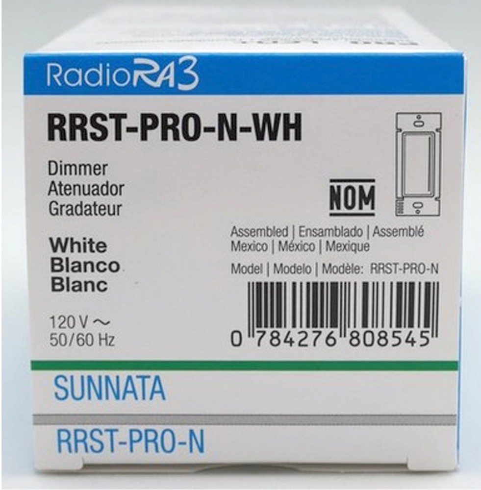 Lutron RadioRA3 RRST-PRO-N, Sunnata PRO LED+ RF Touch Dimmer - White