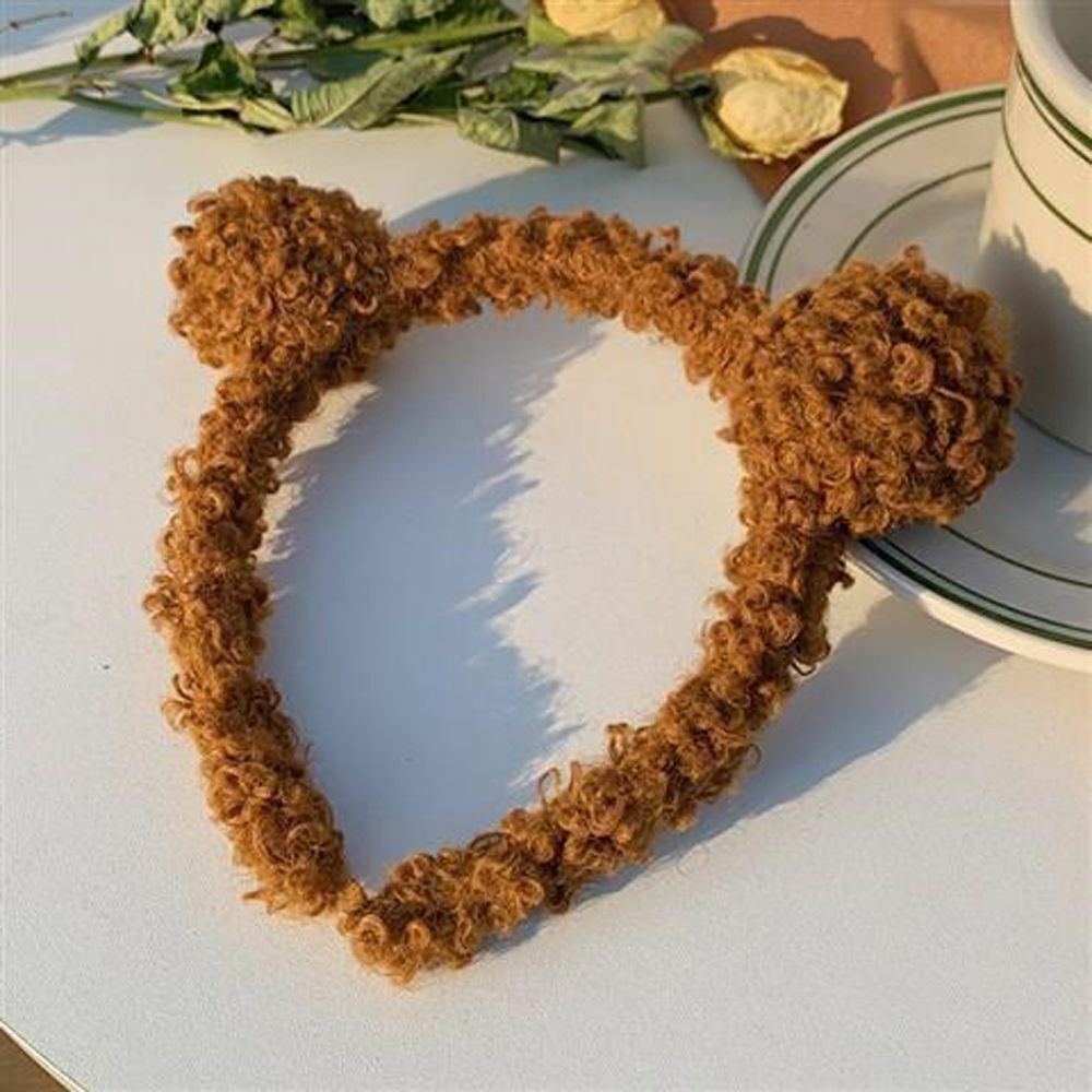 Soft Bear Ear Headband for Girls - Cute Face Wash Hairband