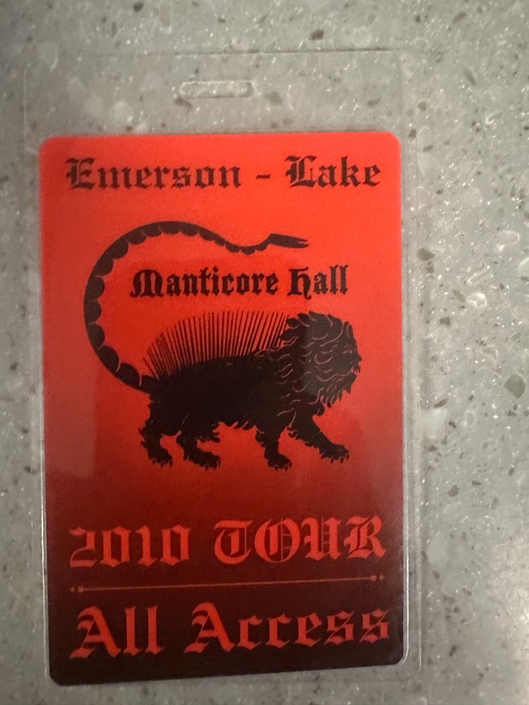 EMERSON - LAKE road crew issued all access pass