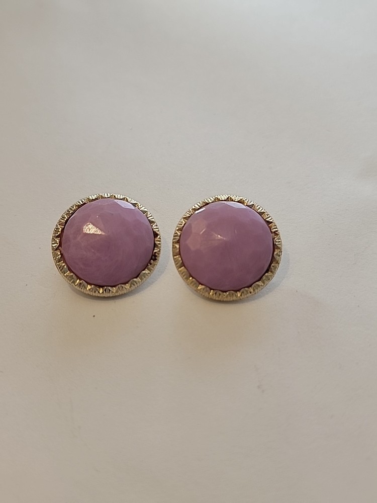 Vintage 1970s Lavender Clip On Earrings
