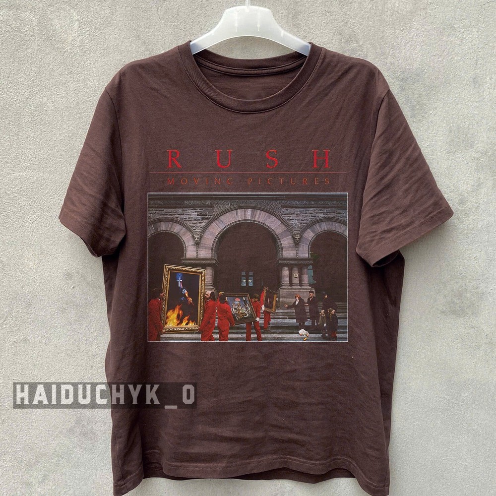 Rush Moving Pictures Graphic Unisex Russet T-shirt Size S-5XL