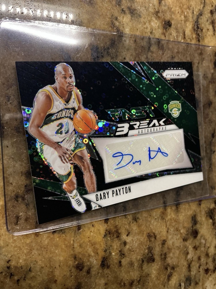 2024-25 Prizm Fast Break Gary Payton Black Disco Auto True #1/1 Final Yr Panini!