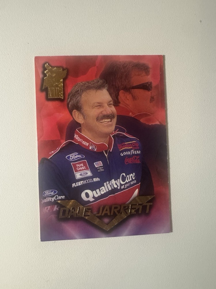 Dale Jarrett 1998 Press Pass VIP #12 NASCAR race card HOF