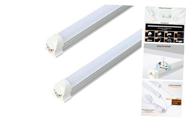 LED Shop Light,20W 2500LM 6000K,4FT Integrated Single Fixture,T8 Light Tube