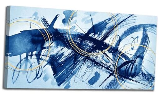 Blue Abstract Wall Art for 40L