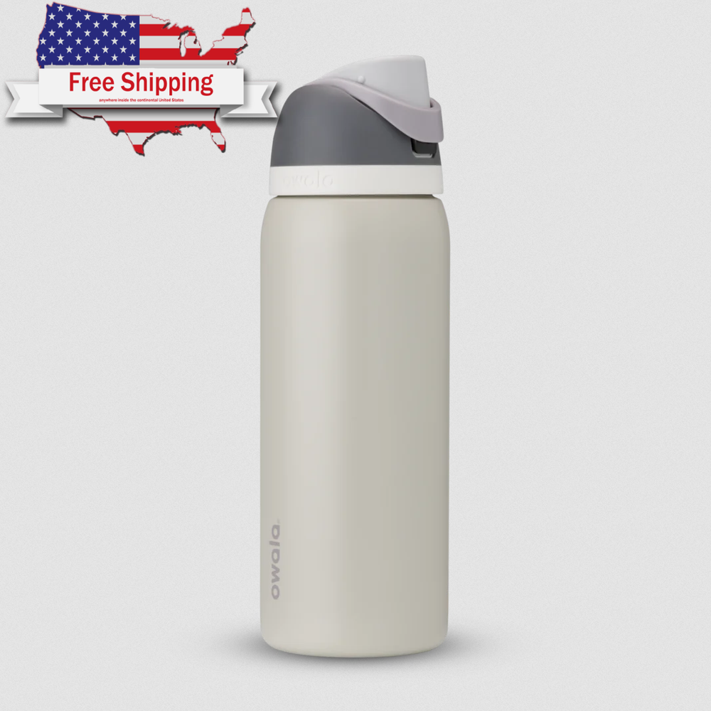 Owala FreeSip Stainless Steel Insulated Water Bottle, 32oz, Rock On.