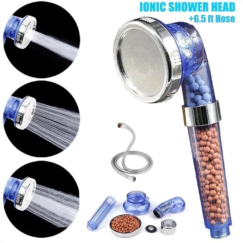 High Turbo Pressure Shower Head Bathroom Powerful Energy Water Saving Filter US