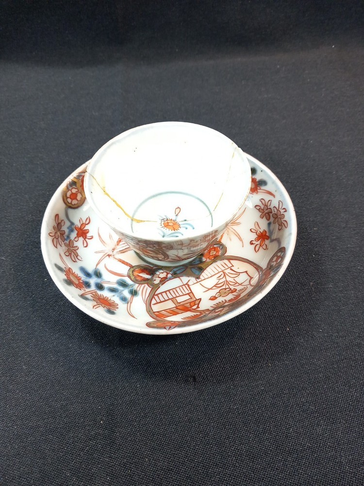 Imari Porcelain Cup And Saucer 18th Century