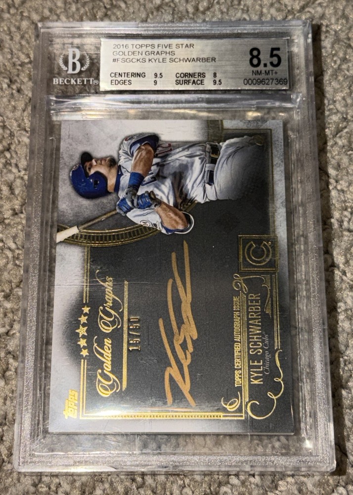 Kyle Schwarber 2016 Topps Five Star Golden Graphs On-Card Autograph RC /50 Cubs
