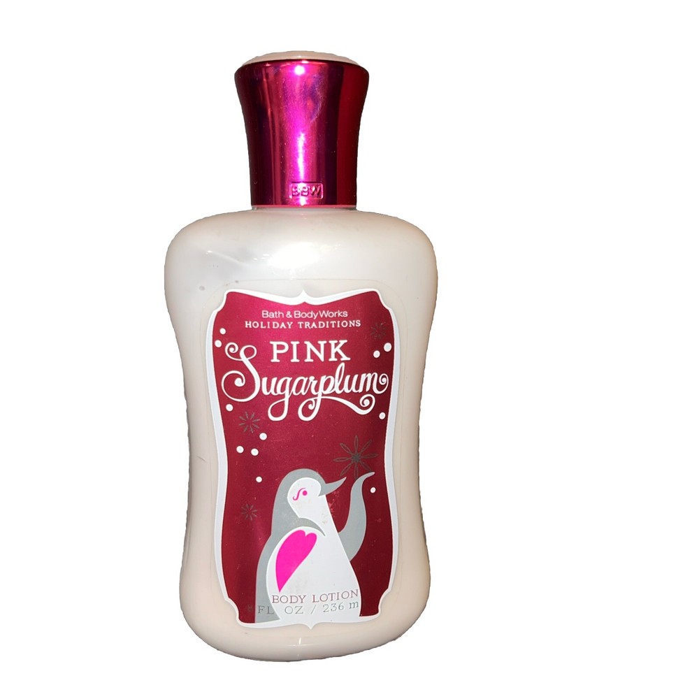 BATH & BODY WORKS SUGAR PLUM BODY LOTION 8 OZ HOLIDAY TRADITIONS PINK NEW