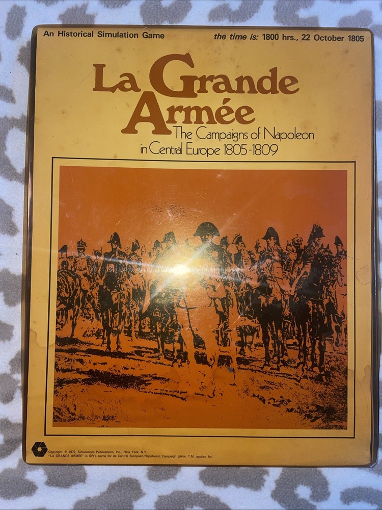 1972. SPI.  La Grande Armee.  Punched. Components VGC.