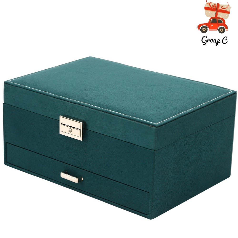 3 Layers Jewelry Box Organizer Large Capacity Ring Earring Necklace Storage New