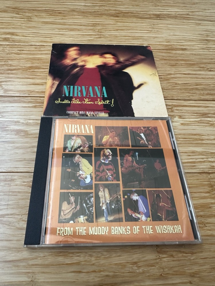 Nirvana CD Lot (2) Teen Spirit Maxi Single From The Muddy Banks Of The Wishkah