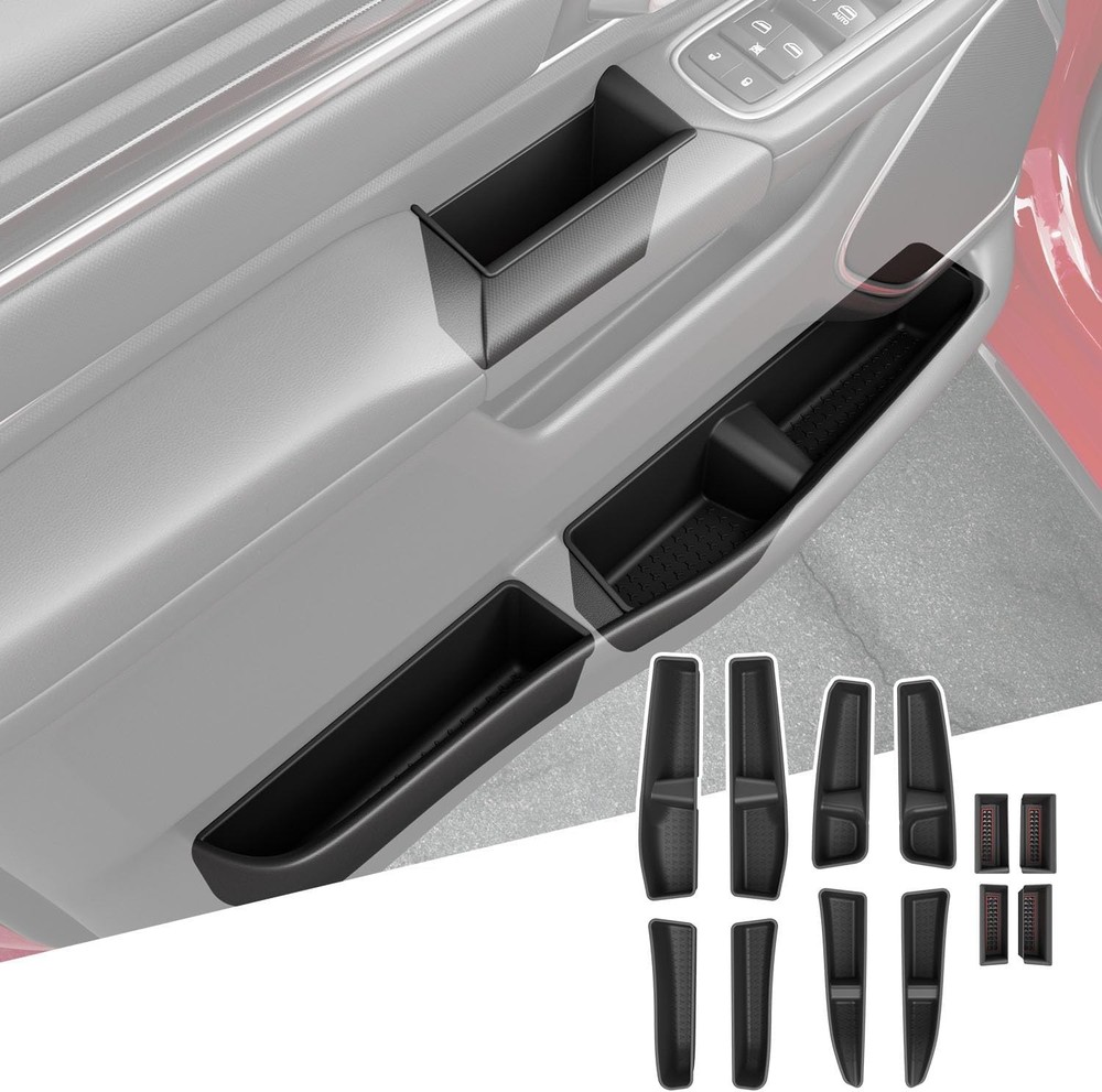 Door Side Storage Box Phone Pocket Insert Organizer For 2019-2026 Dodge RAM 1500