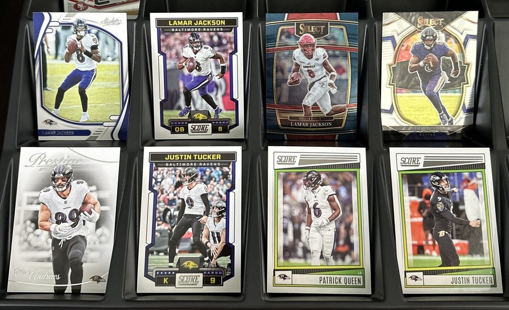 Baltimore Ravens 8 Card Lot Lamar Jackson Justin Tucker Ravens