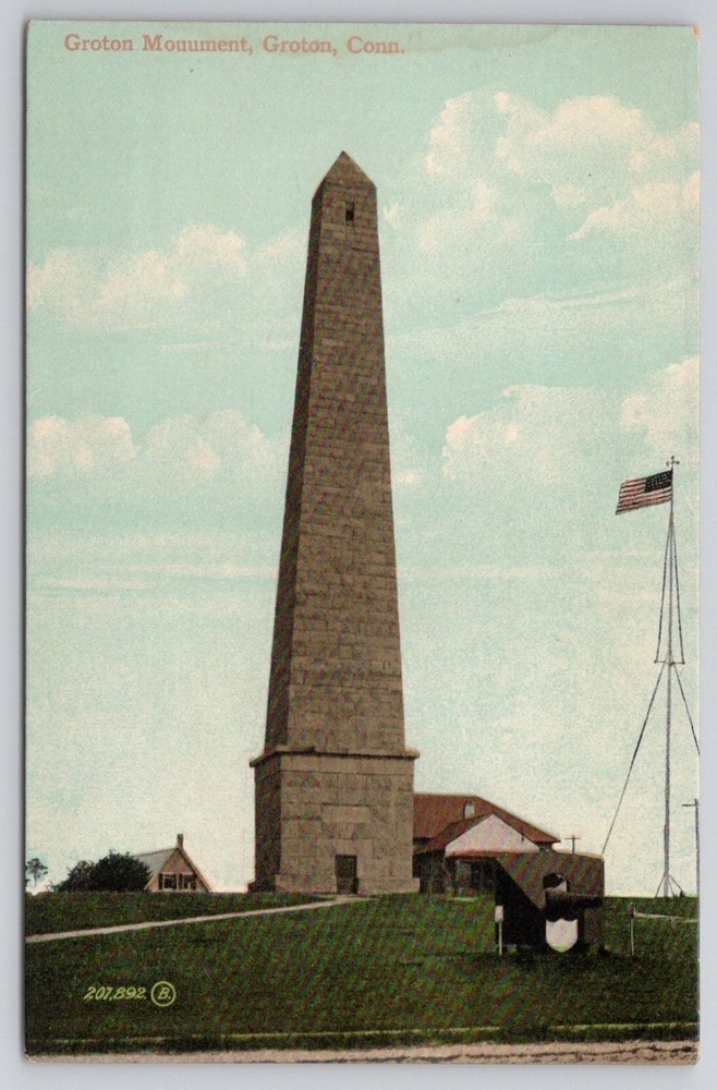 Groton Monument, CT Postcard - F.A. Bardo & Co. Early 1900s Souvenir