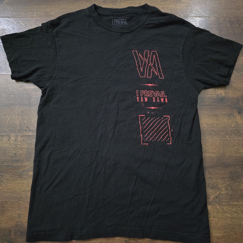 I Prevail Shirt Mens Medium Black Bow Down Red Graphic Band T-Shirt Tee