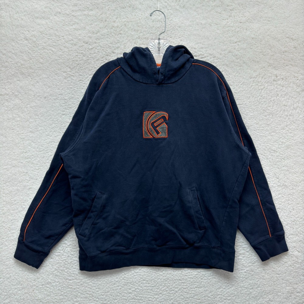 Y2K Vintage Aeropostale Skater Grunge Hoodie Sweatshirt L Large Mens Navy Logo