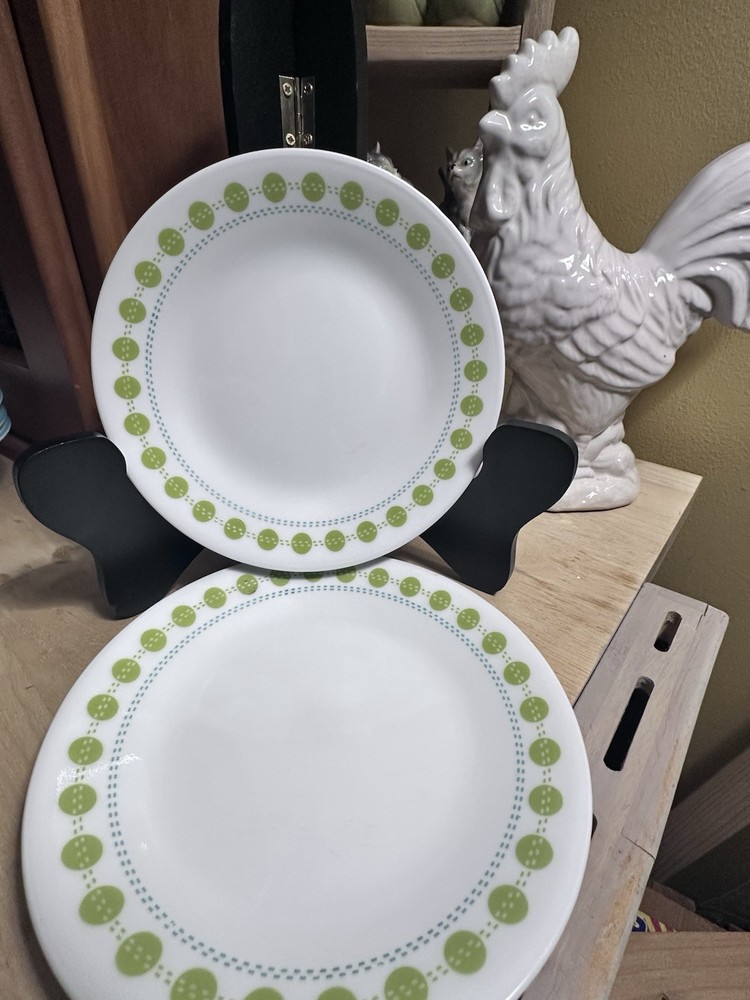 ( 3 ) South Beach Corelle Bread & Butter Plates 6.75”  Pre-Owned