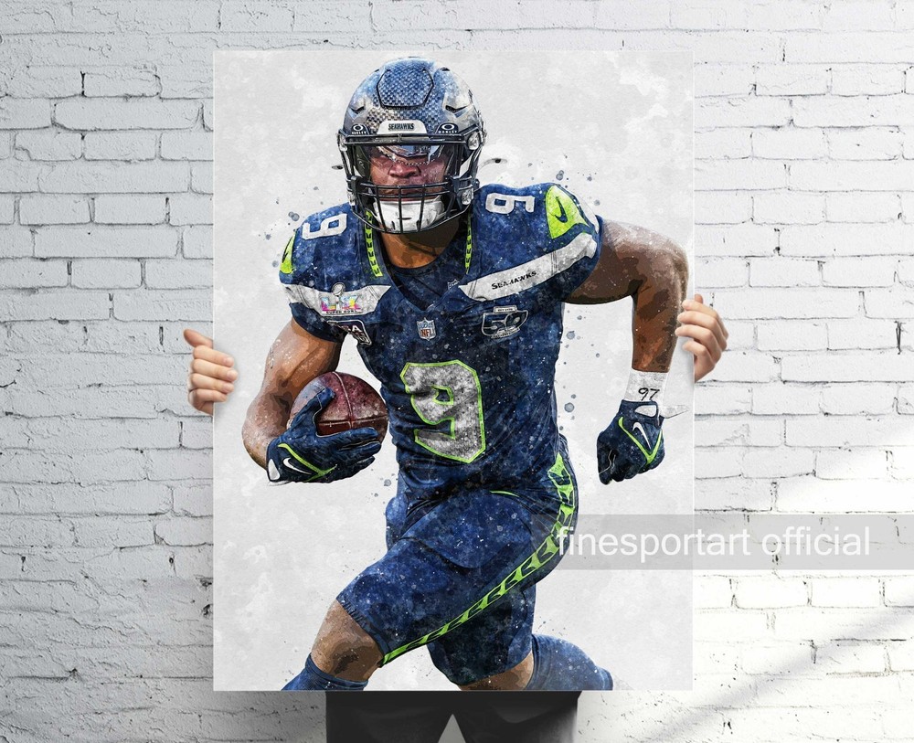 Kenneth Walker III Seattle Seahawks Canvas Wrap or Museum-Quality Poster