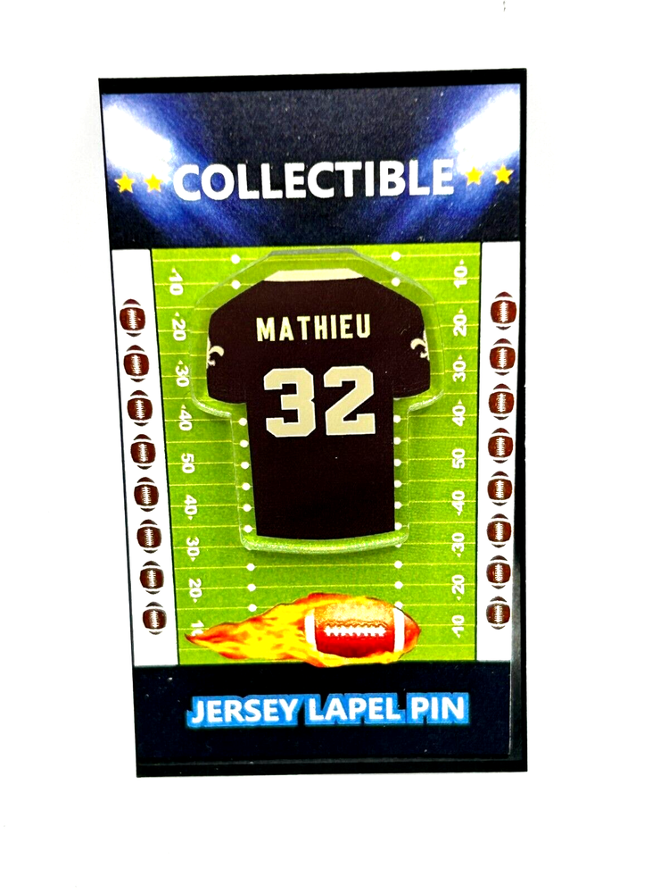 Tyrann Mathieu New Orleans Saints Jersey Lapel Pin - Who Dat Collectible