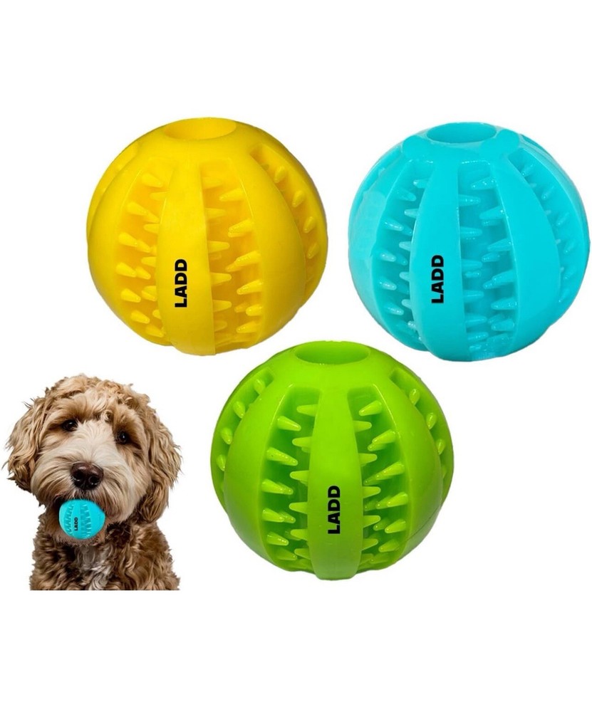 Stocking Stuffers For Dogs - Dog Chew Toys 3-Pack - Dog Teething Toy Treat Balls