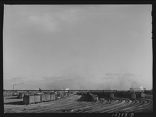 Illinois. Looking toward the Chicago and Northwestern Railroad, Chicago