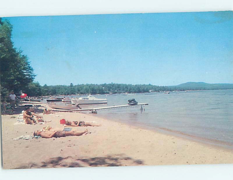 Pre-1980 BEACH SCENE East Sebago - Near Portland Maine ME m/09 AE9183