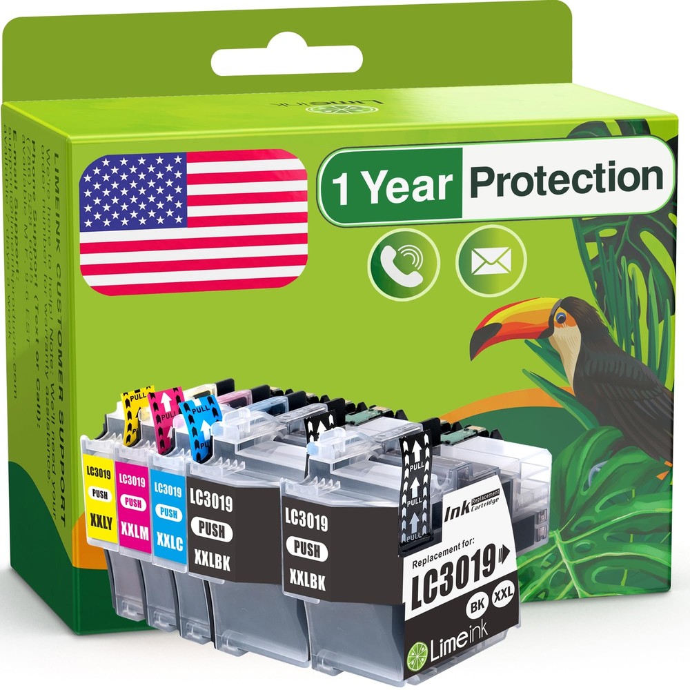 Ink Cartridge for Brother LC3019 XXL High Yield (5 Pack) for MFC-J5330DW MFC-...