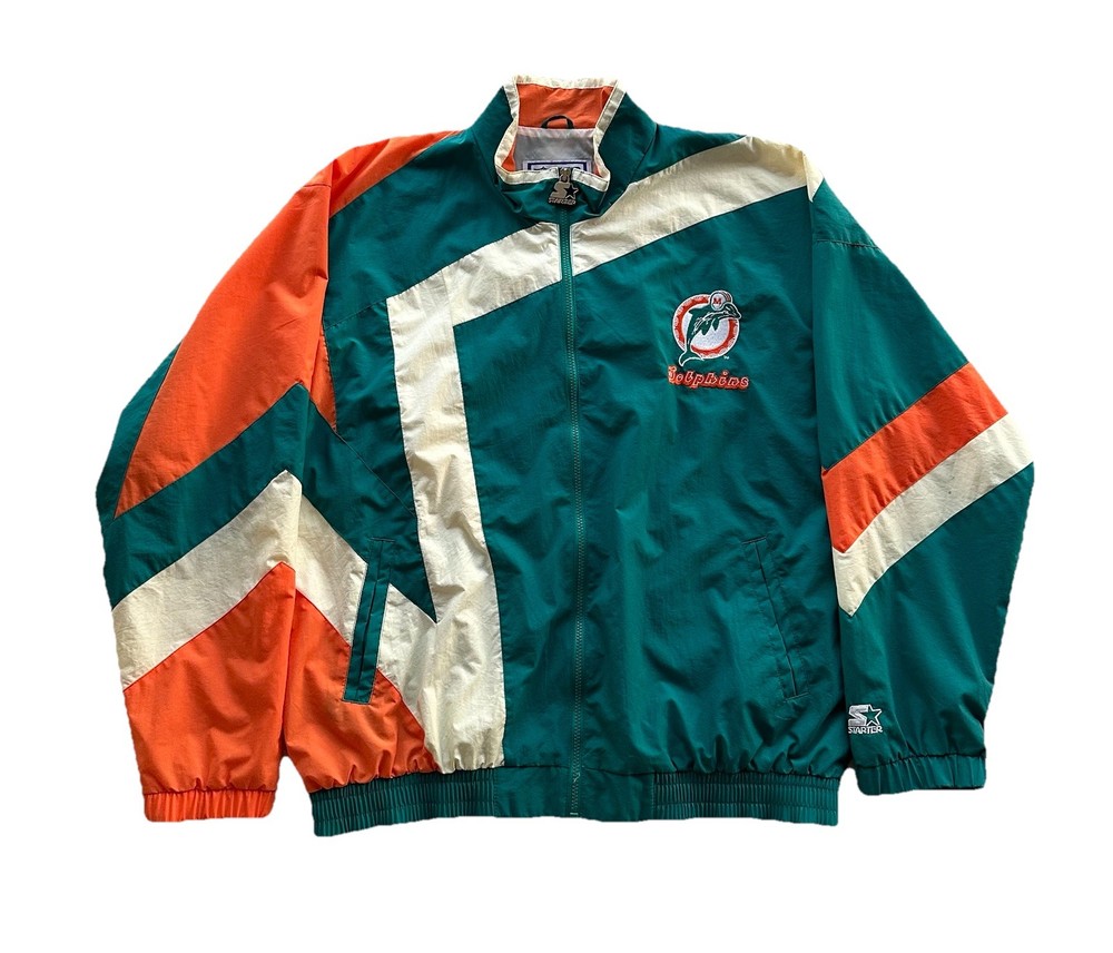 Vintage 90s Miami Dolphins Starter Jacket NFL Pro Line Authentic Size XL RARE