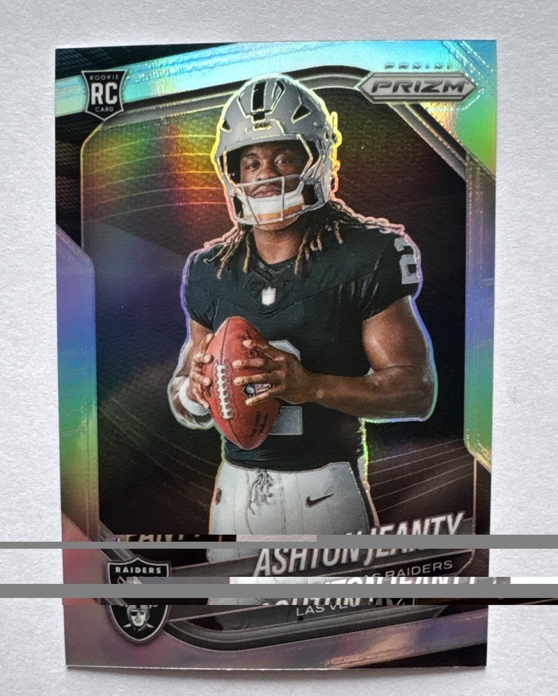 Ashton Jeanty Silver Rookie Variation 2025 Panini Prizm Football Card Raiders