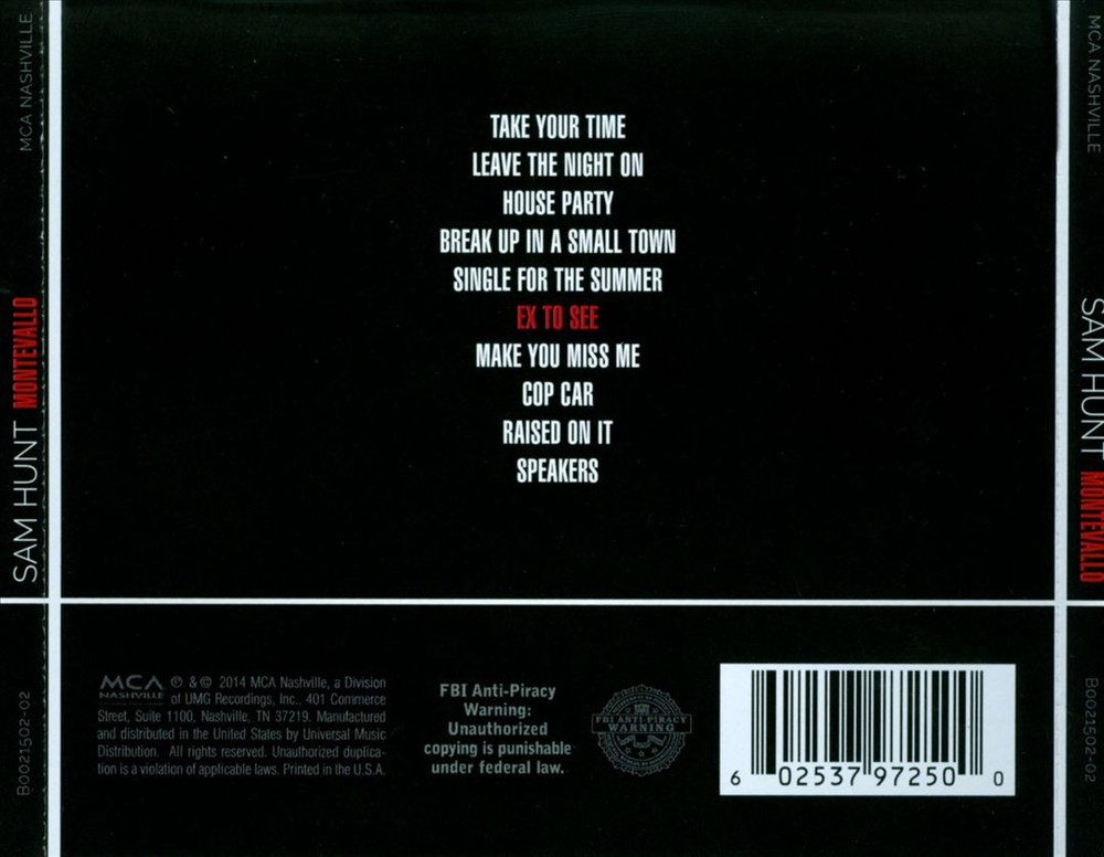 Sam Hunt Montevallo New Cd