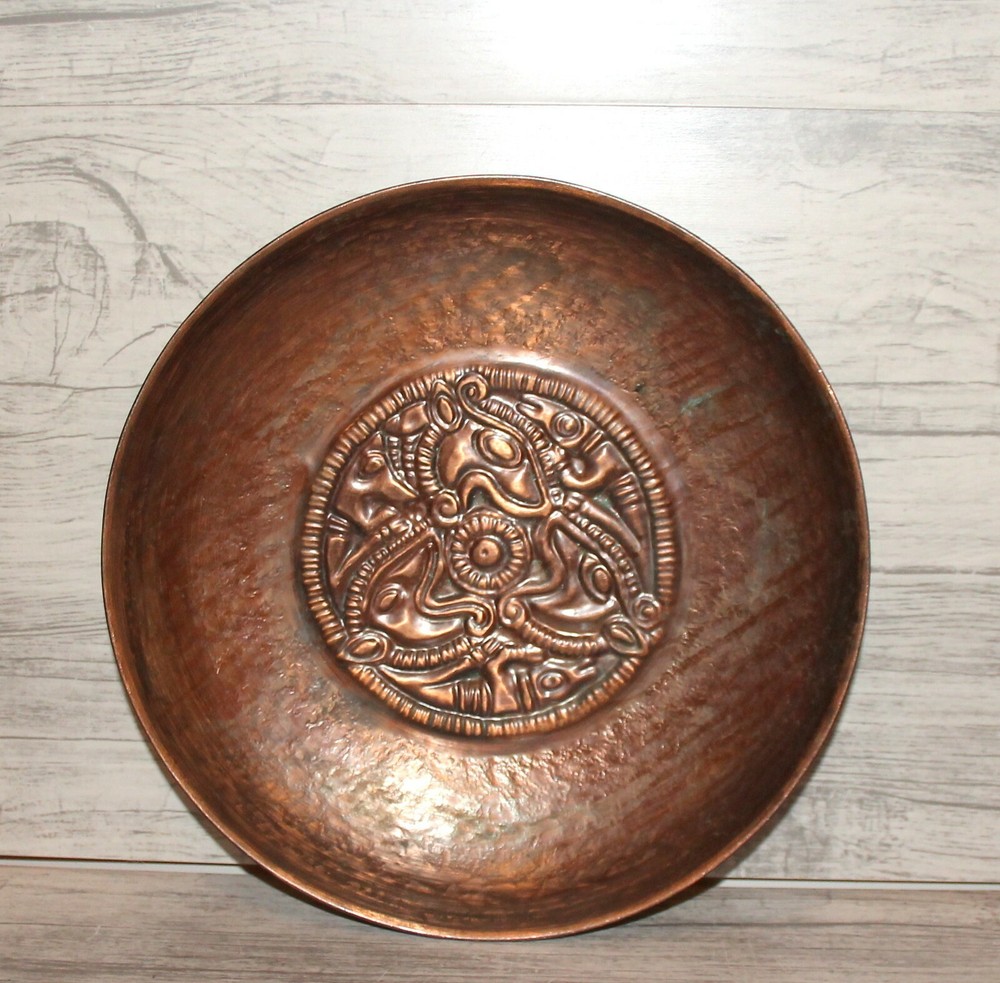 Vintage copper wall hanging plate