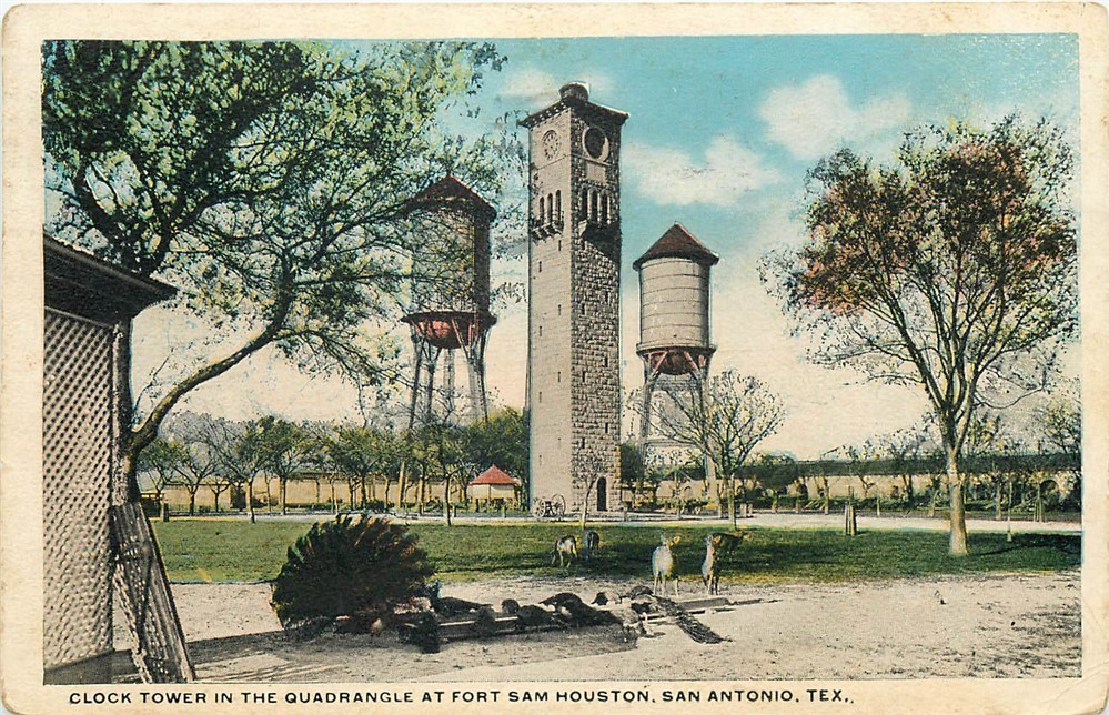 TX, San Antonio, Texas, Fort Sam Houston, Quadrangle, Clock Tower