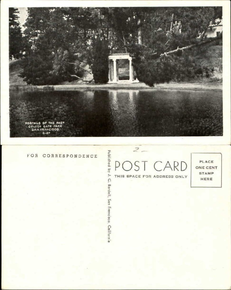 Portals of the Past Golden Gate Park San Francisco CA unused vintage postcard