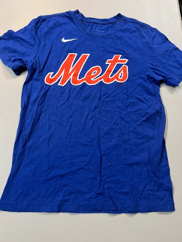 Nike New York Mets #11 Blue Graphic T-Shirt Men’s Size M MLB Tee