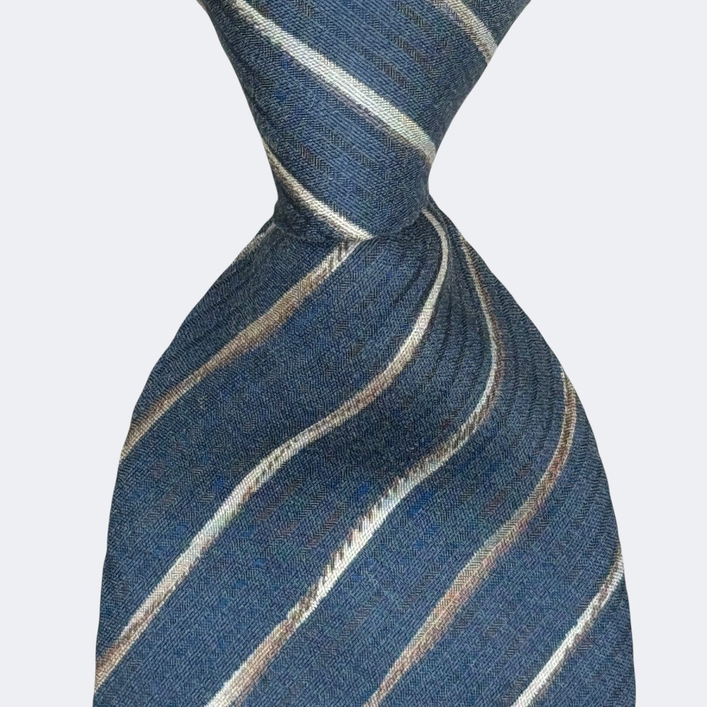 Issey Miyake Tie Silk Vintage Necktie Stripe Design Multi Color Made In Japan