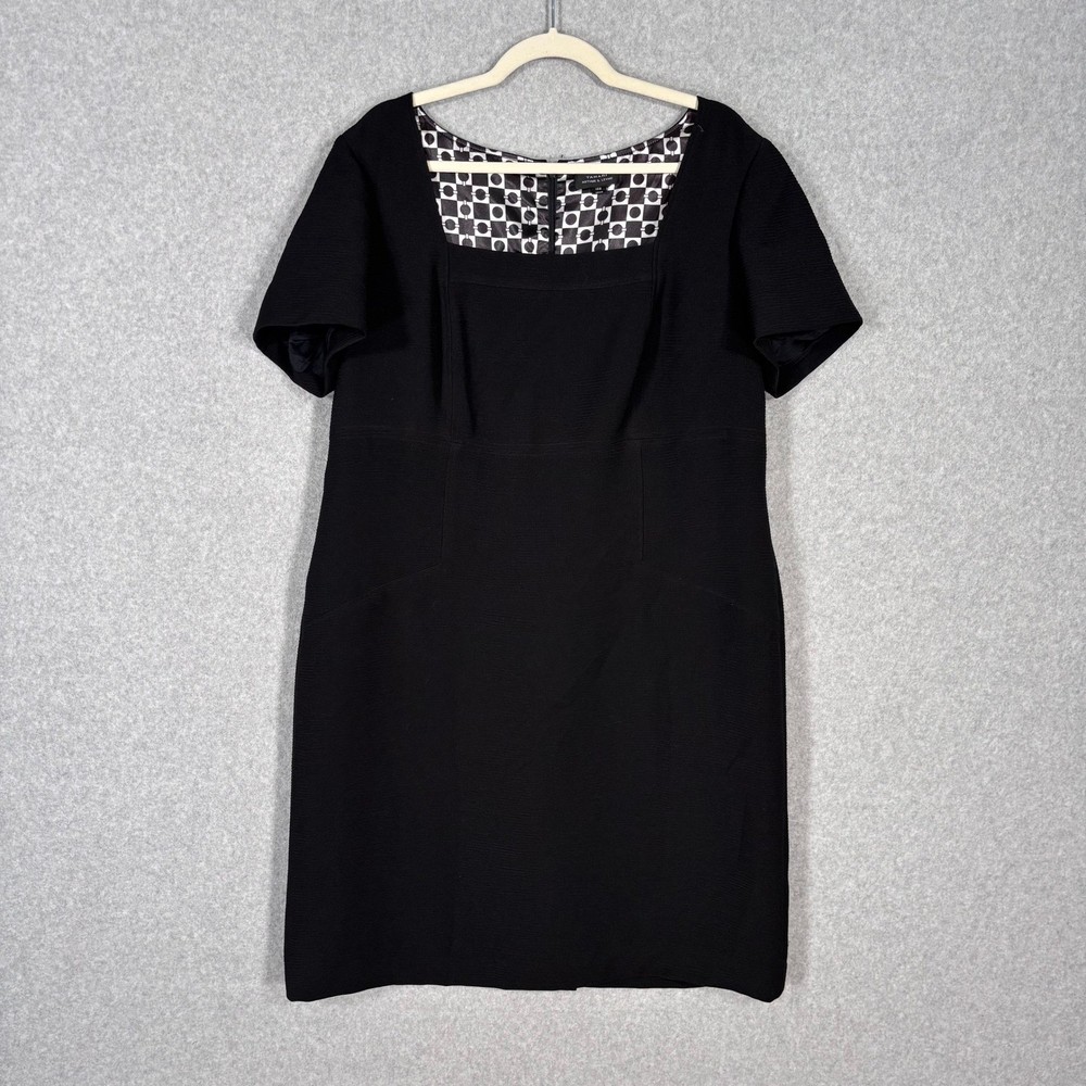 Tahari Arthur S Levine Textured Sheath Dress Size 14W Minimalist Career Church