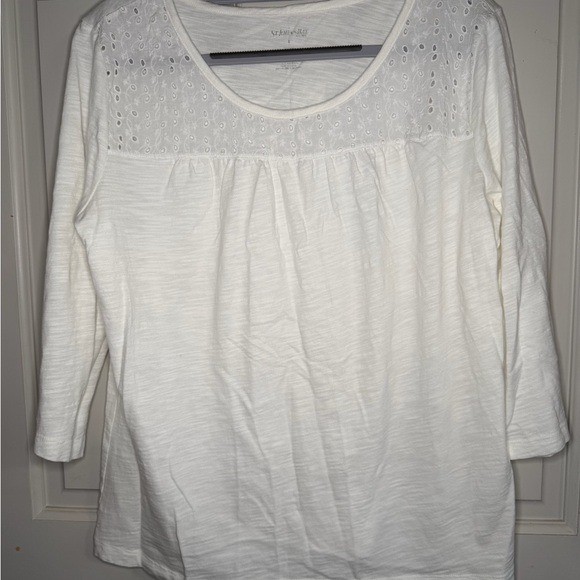 St. John's Bay White Eyelet Blouse