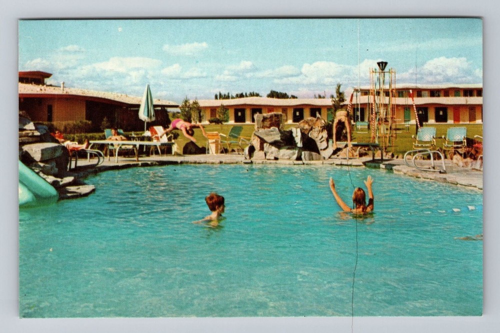 Burley ID-Idaho Ponderosa Inn Main Office Vintage Postcard