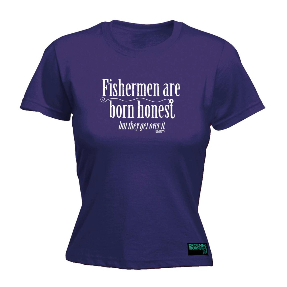 Fishing Dw Fishermen Are Born Honest - Womens T Shirt Funny T-Shirt Gift Novelty