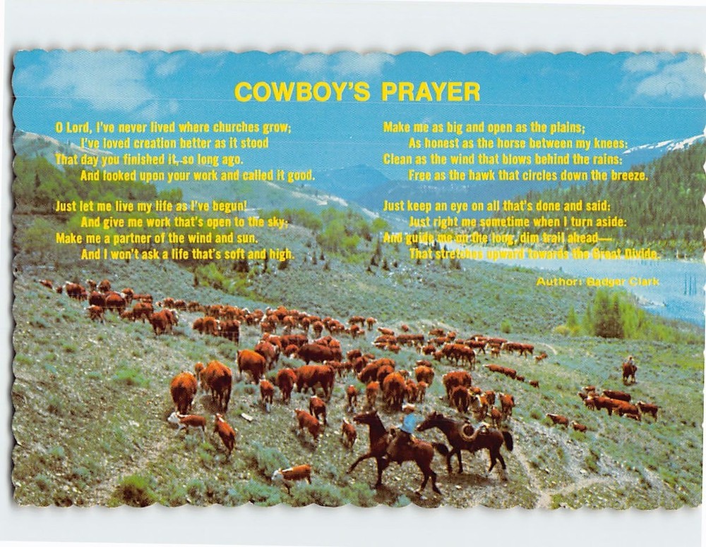 Postcard Cowboy's Prayer by Badger Clark