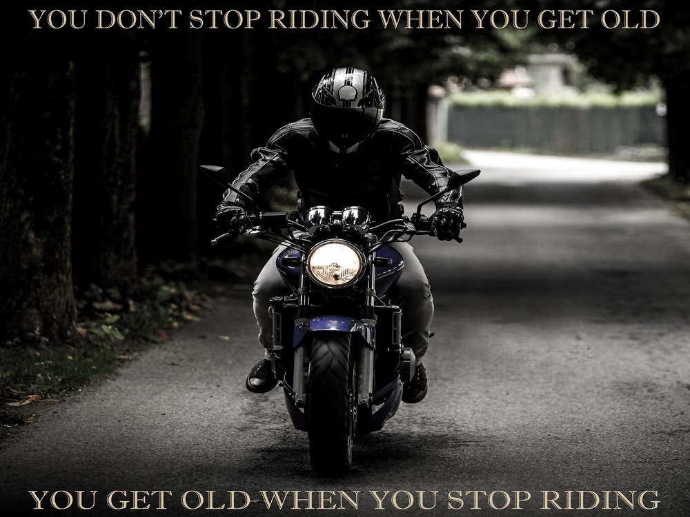 9423.Decoration Poster.Room wall.Don't stop Riding when u get old.Motorcycle art