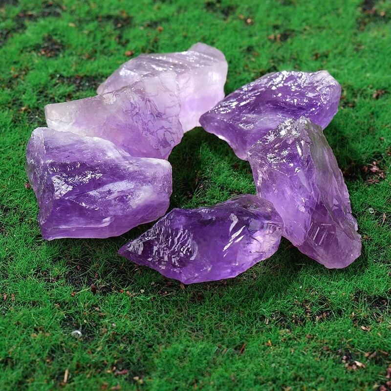 Raw Rough Brazilian Amethyst Stone Chunk Healing Mineral Rocks Gifts 100g